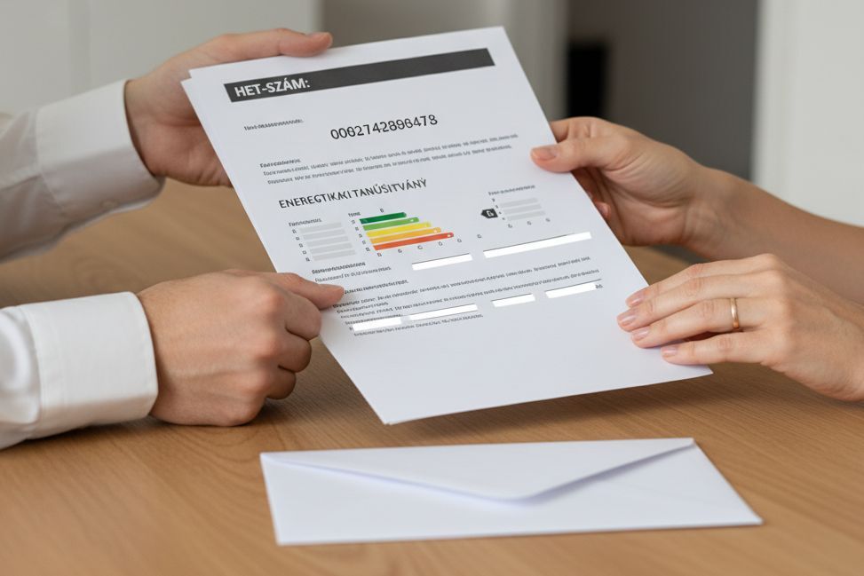 Tanúsítvány átadása – HET-szám látható